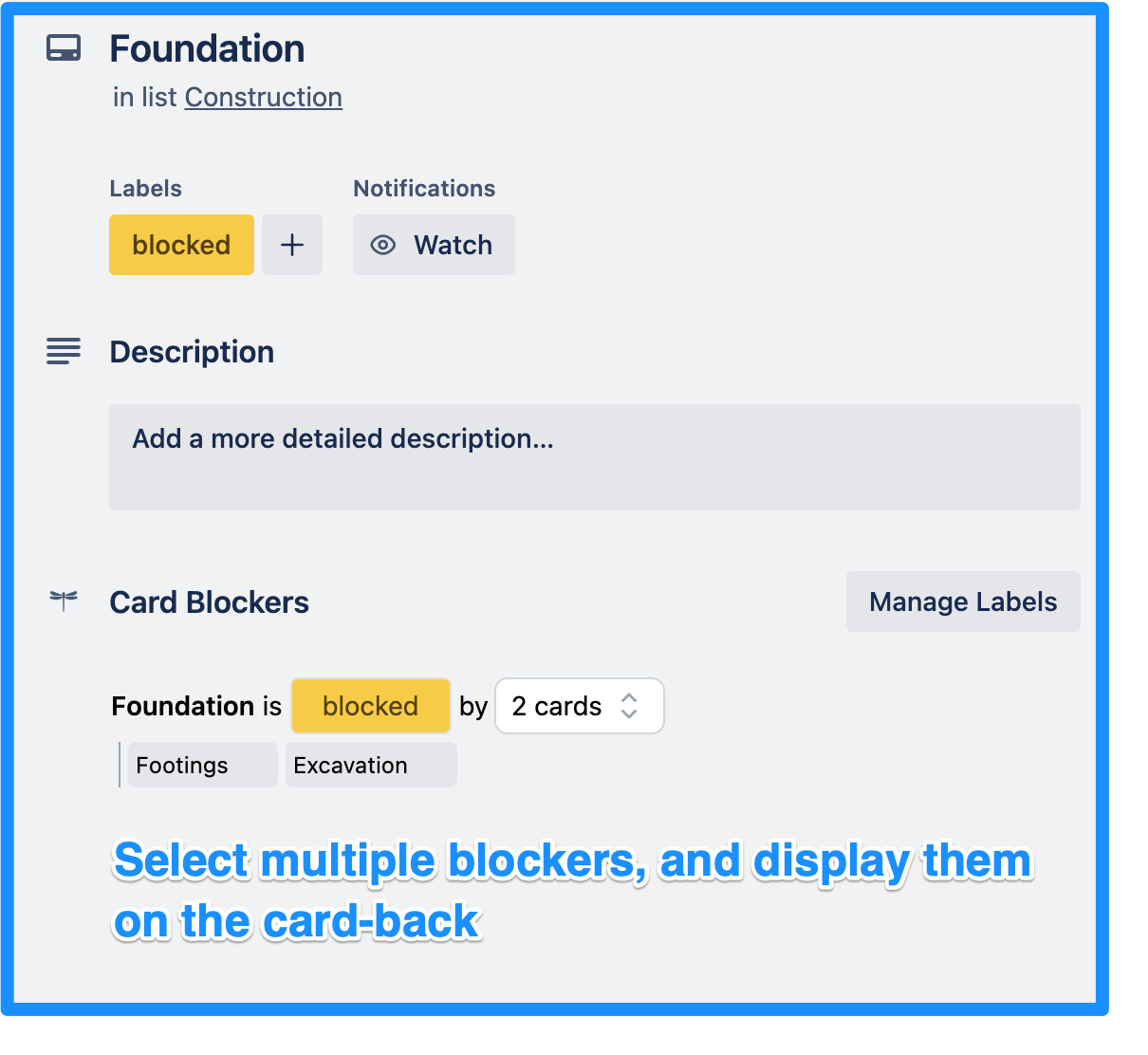 Card Blockers & Dependencies PowerUp Trello